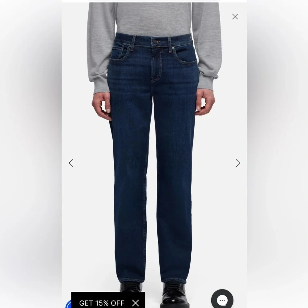 7 For All Mankind Luxe Performance Blue Straight Men's Jeans